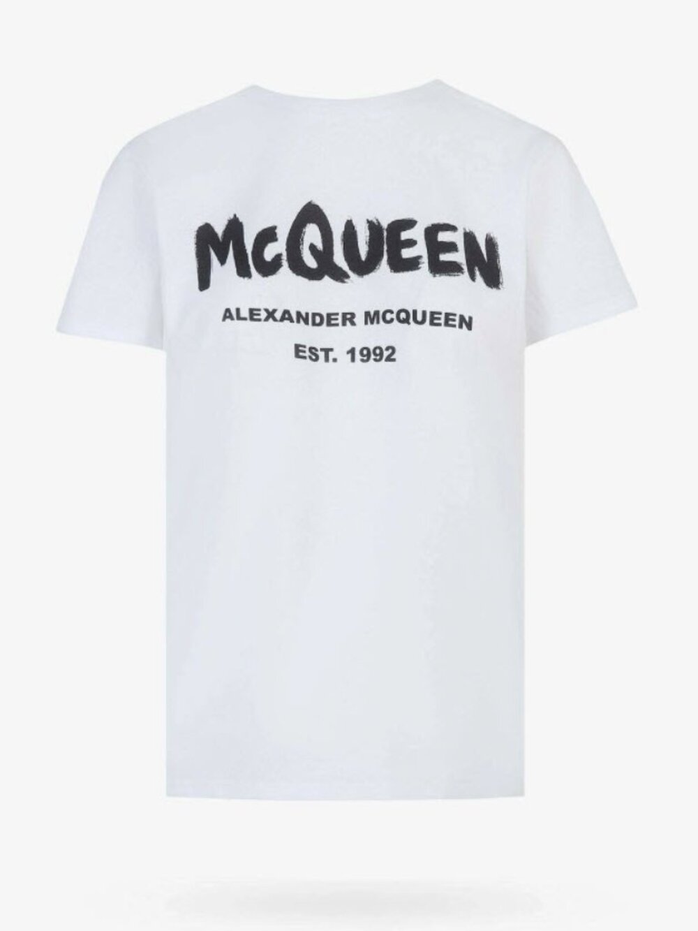 NWT Women's Alexander McQueen Graffiti Logo Cotton T-Shirt Size IT46